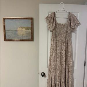 Floral Puff Sleeve Maxi Dress